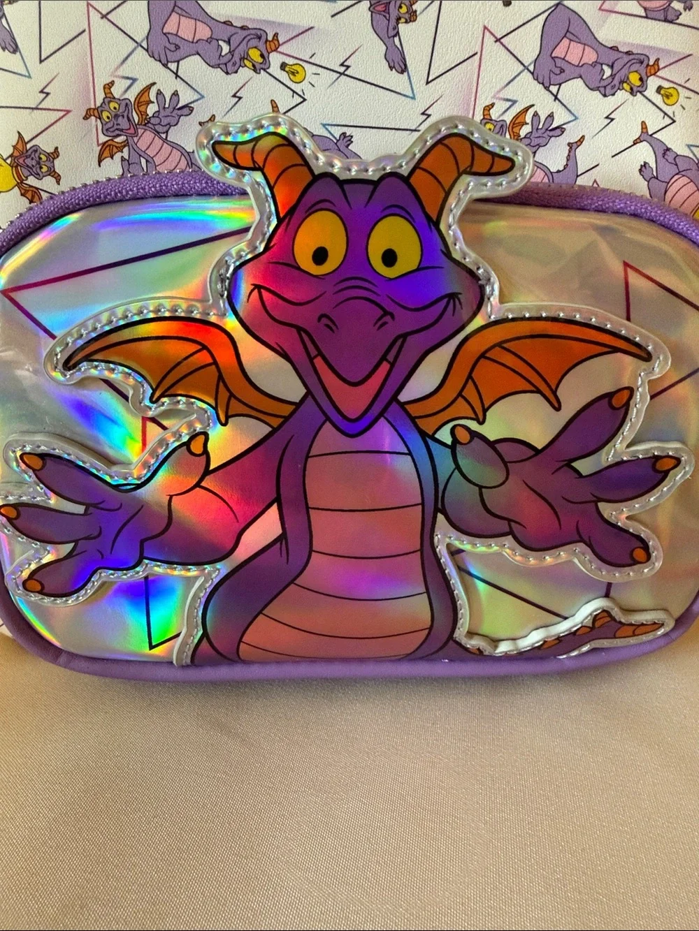 Loungefly Disney Parks FigmentIridescent Holographic allover print Mini BP New!